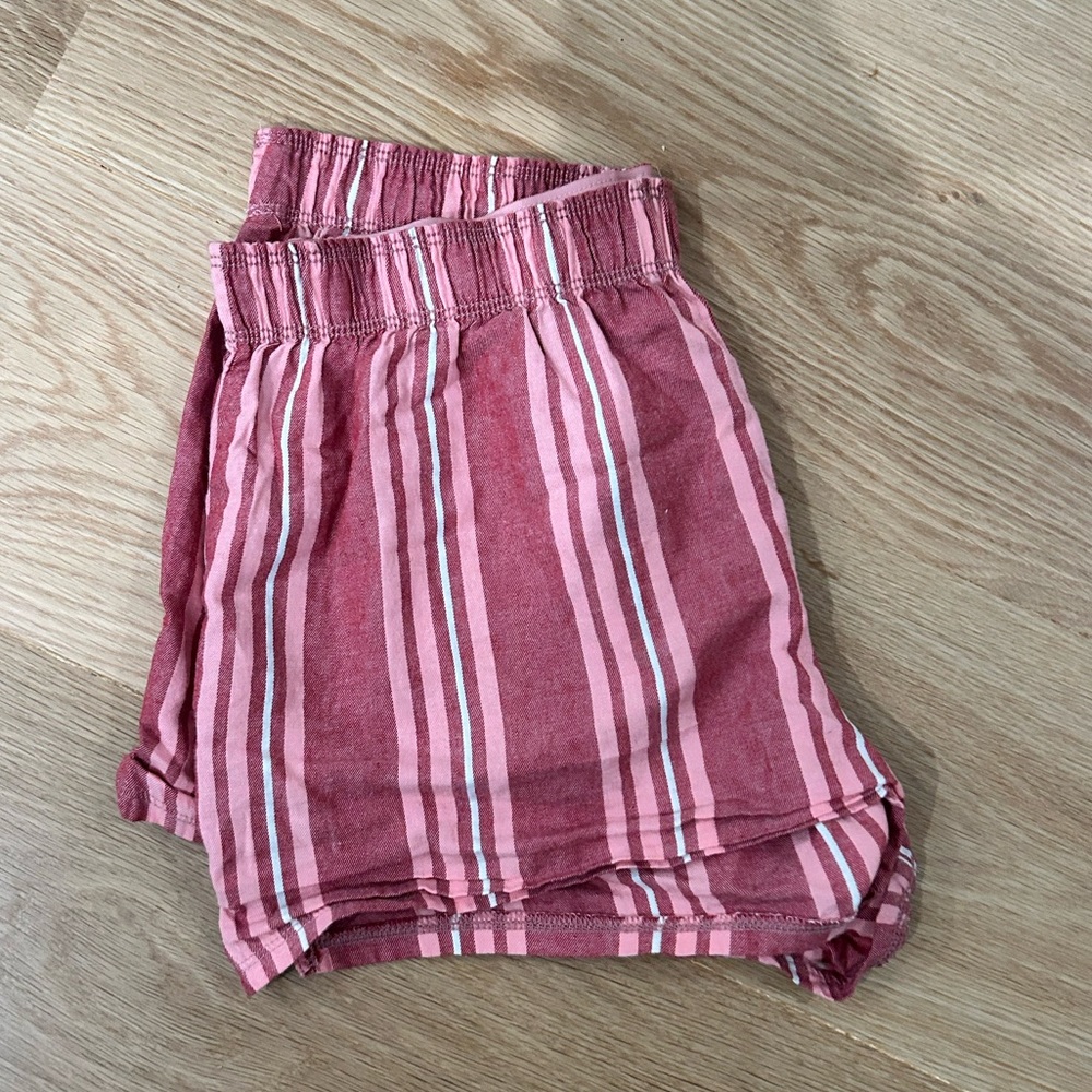 Striped Pink Pajama Shorts